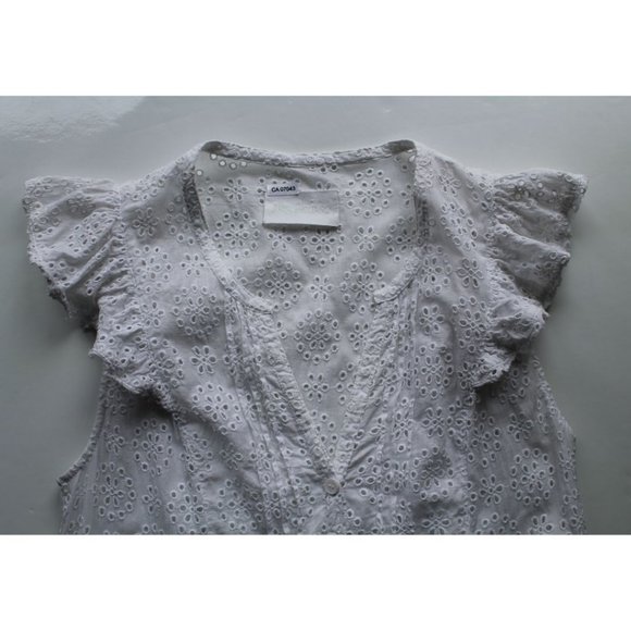 Zadig & Voltaire Rili Eyelet Ruffle Dress White / Size XS Cotton Tiered - Picture 7 of 7